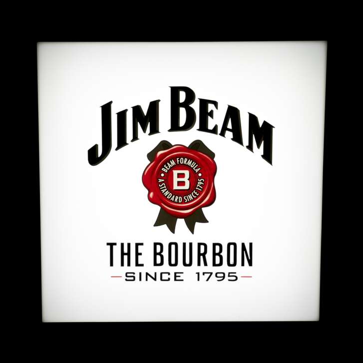 Jim Beam Whiskey Leuchtreklame LED Cube Weiß 3D Reklame Tafel Display Licht