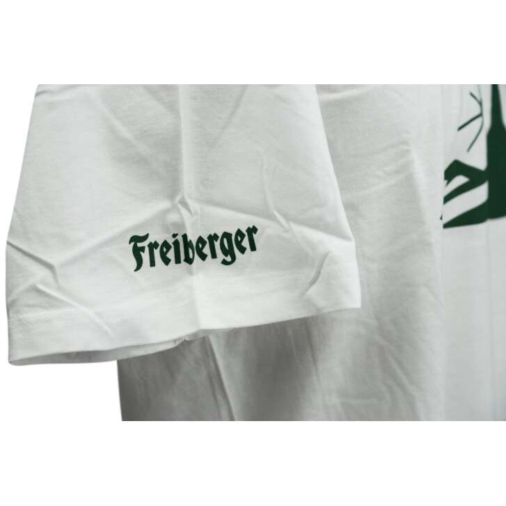 1x Freiberger Bier T-shirt Naturbursche weiß/grün XL