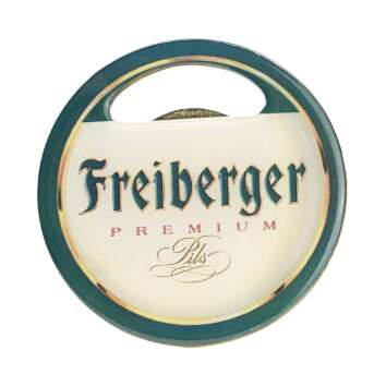 1x Freiberger Bier Flaschen&ouml;ffner Rund Metall