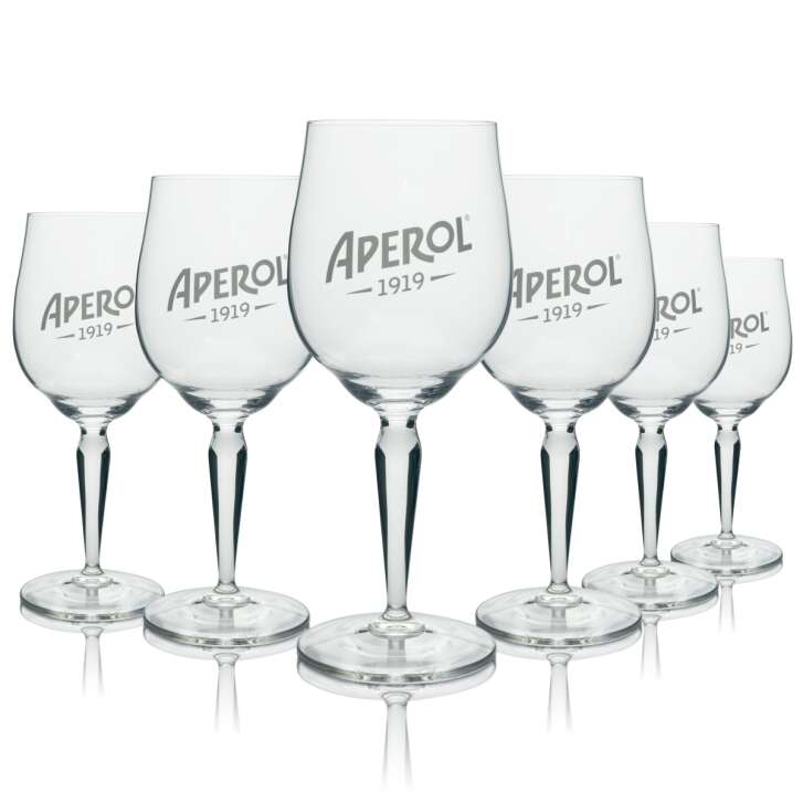6x Aperol Spritz Glas 1919 Logo Calice Gl&auml;ser Aperitif Cocktail Longdrink