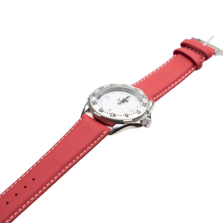 1x Hasseröder Bier Armbanduhr Armbanduhr mit rotem Lederarmband