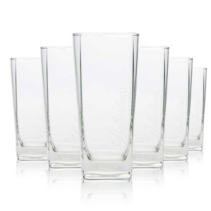 6x Ballantines Whiskey Glas 0,3l Longdrinkglas
