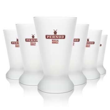 6x Pernod Lik&ouml;r Glas Milchglas 250ml
