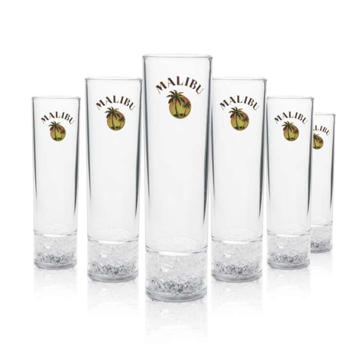 Malibu Likör Glas 0,2l LED Becher Gläser Kokos Strawberry Rum Longdrink Cocktai
