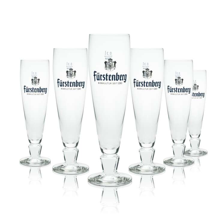 6x Fürstenberg Bier Glas Tulpe 0,3l Rastal