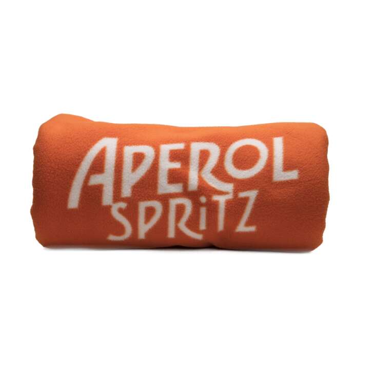 1x Aperol Aperitif Decke Orange Flaschen Logo Picknick Winter Fleece Kuscheldecke