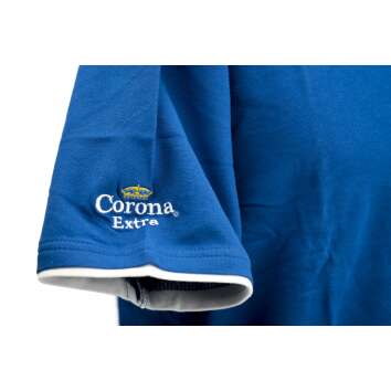 1x Corona Bier Polo Herren blau Gr. XL