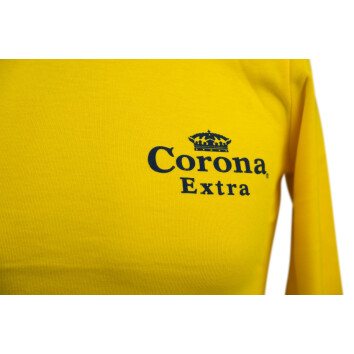 1x Corona Bier Shirt Damen gelb langarm Gr. S