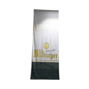 1x Bitburger Bier Fahne Logo Wei&szlig; Gr&uuml;n