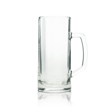 6x Hohenfelder Bier Glas Krug 0,5l Hochkant Logo