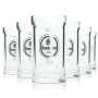 6x Krombacher Bier Glas Krug 0,3l Sahm Relief Pils Seidel Henkel Gläser Krüge