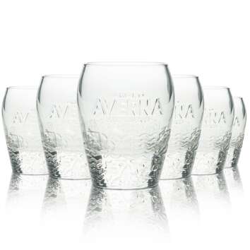 6x Averna Glas 0,15l Tumbler Kontur Relief Gläser...