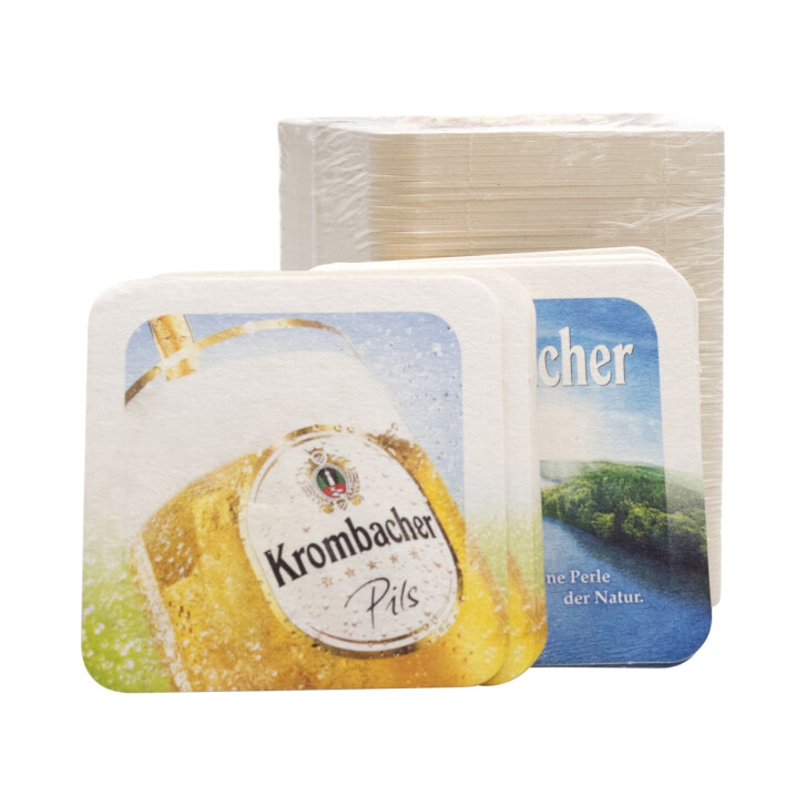 80x Krombacher Bier Bierdeckel Logo mit See