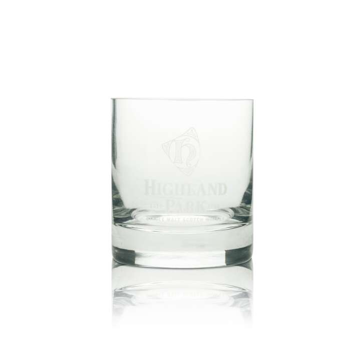 6x Highland Park Whiskey Glas Tumbler Logo weiß 4cl Mäser
