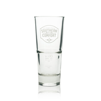 6x Southern Comfort Whiskey Glas Longdrink weißes Logo 296ml