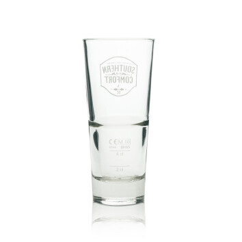 6x Southern Comfort Whiskey Glas Longdrink weißes Logo 296ml