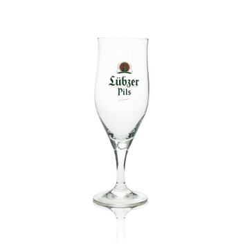 6x L&uuml;bz Bier Glas Pokal 0,3l Logo Gr&uuml;n Ritzenhoff