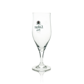6x Lübz Bier Glas Pokal 0,3l Logo Grün Ritzenhoff