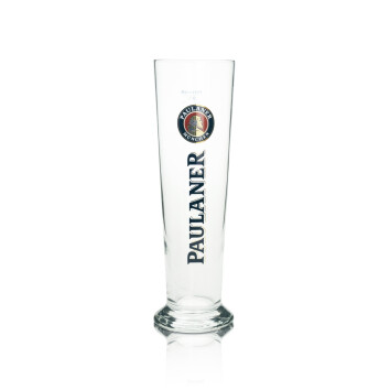 6x Paulaner Bier Glas Weizen 0,5l Logo mit Gold Rastal