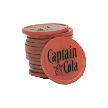 1000x Captain Morgan Rum Chips Captain Cola rot
