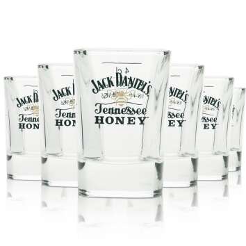 6x Jack Daniels Whiskey Glas Shot glas Honey