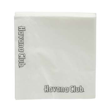 250x Havana Club Rum Servietten Weiß Schrift klein