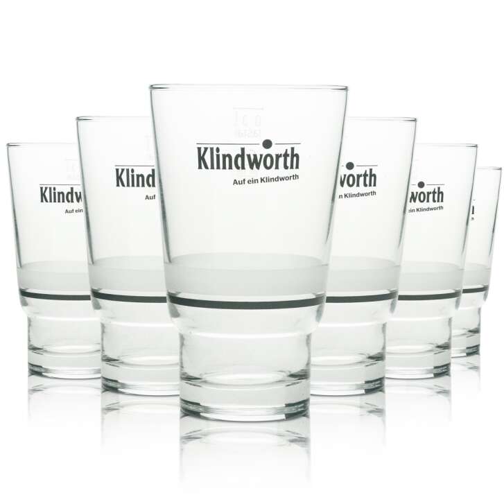 6x Klindworth Saft Glas Longdrink 0,3l rastal