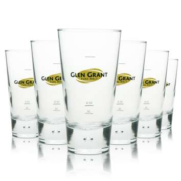 6x Glen Grant Whiskey Glas Longdrink mit Luftblase glebes...