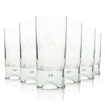 6x WWild Turkey Whiskey Glas 0,2l Longdrinkglas Highball