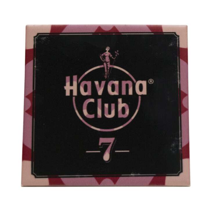 1x Havana Club Rum Untersetzer Przellan Rosa/Orange