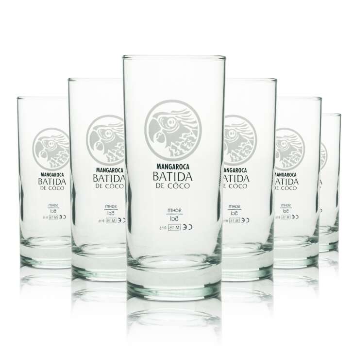 6x Batida de Coco Likör Glas Longdrink gerade 290ml