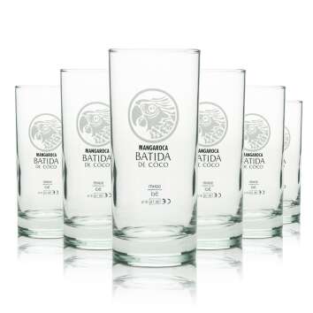 6x Batida de Coco Lik&ouml;r Glas Longdrink gerade 290ml