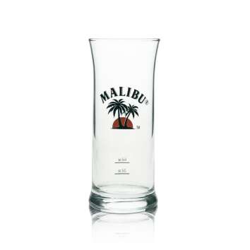 6x Malibu Likör Glas Longdrink V-Form