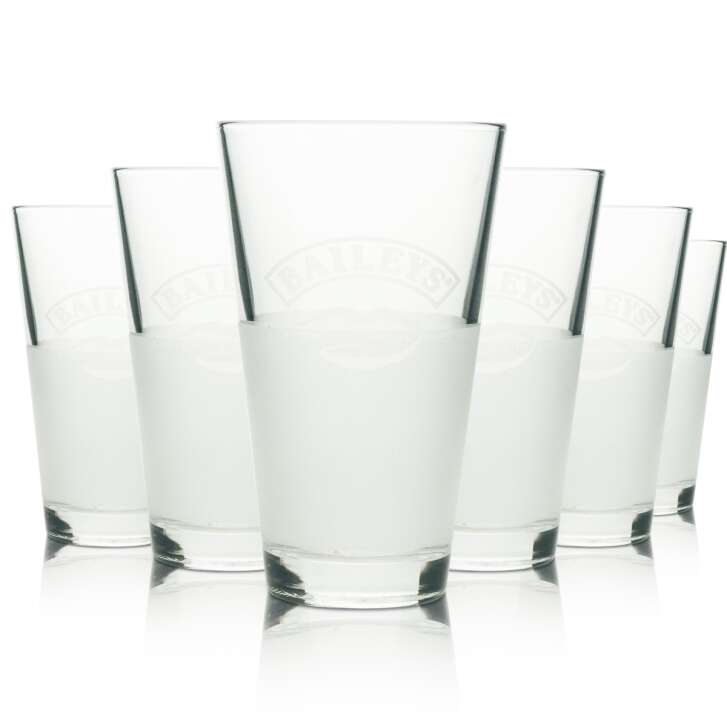 6x Baileys Glas 0,3l Heißgetränkeglas Longdrinkgläser Elegantes Satiniertes Design