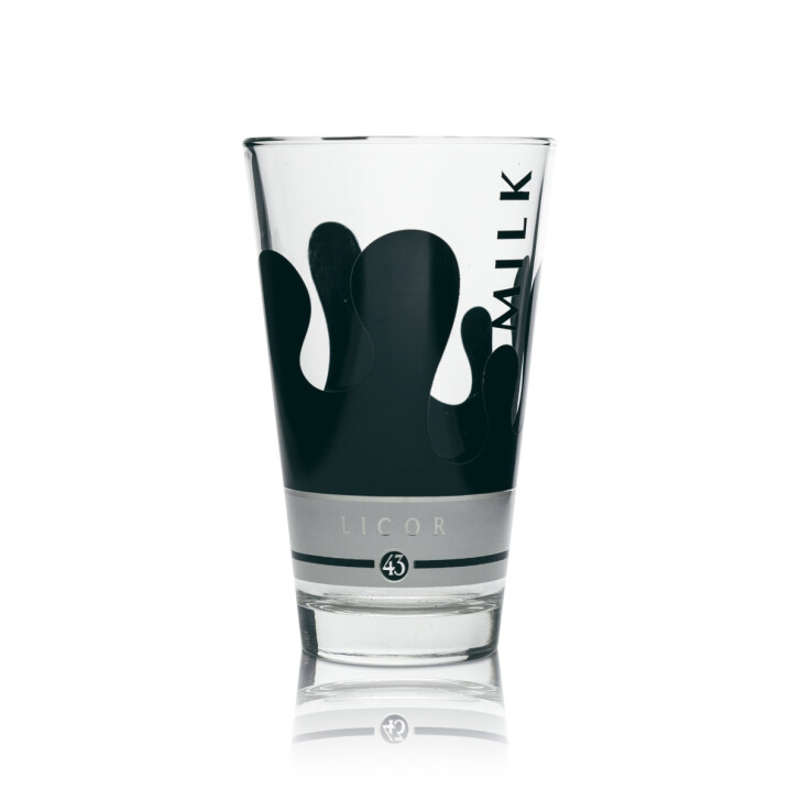 6x Likör 43 Likör Glas Longdrink schwarz/weiß 3 unterschiedliche Muster