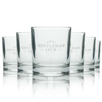 6x Jack Daniels Glas 0,2l Whiskey Tumbler Gentleman Jack...