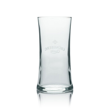 6x Grüneberg Wasser Glas rastal Weißes Logo