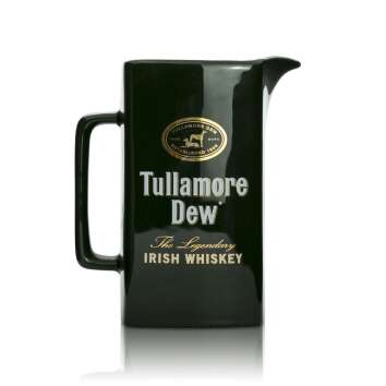 1x Tullamore Dew Whiskey Glas Tasse Rechteck Grün Krug Ton groß