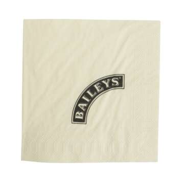 250x Baileys Lik&ouml;r Servietten Creme Logo gebogen