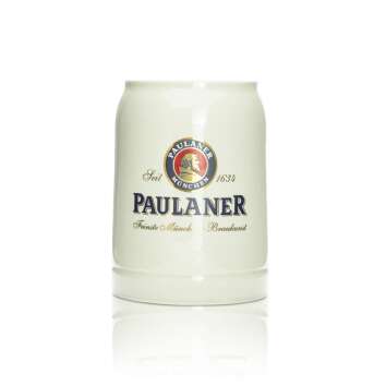 1x Paulaner Bier Glas Tonkrug 0,3l Franz Herb Logo