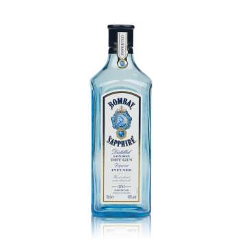 1x Bombay Gin Showflasche Blau 0,7l Glas