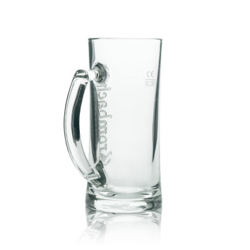 6x Krombacher Bier Glas 0,2l Krug rastal Relief Logo