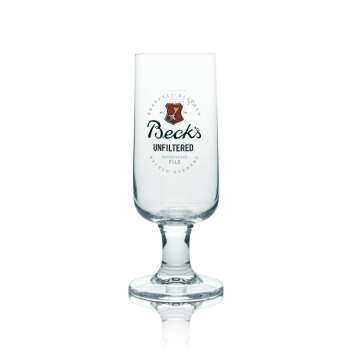 6x Becks Bier Glas 0,3l Pokal "Unfiltered"-Edition neu