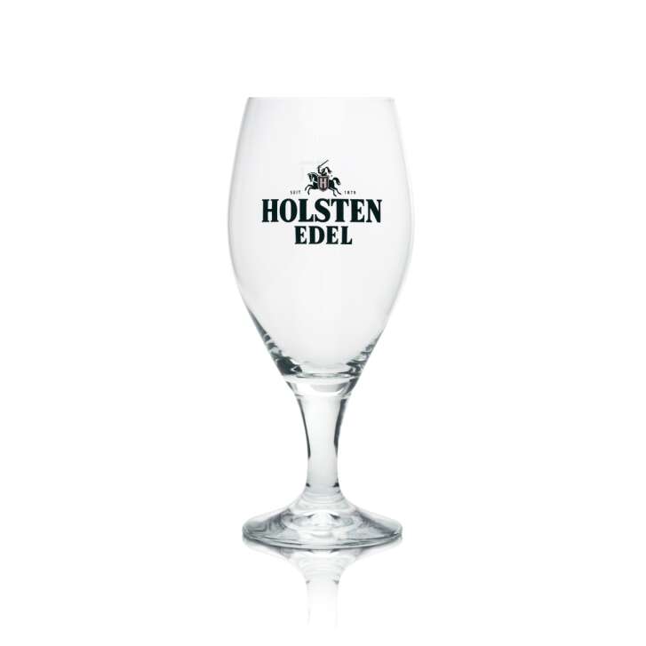 6x Holsten Bier Glas 0,4l Pokal "Edles Pils" altes Logo RC