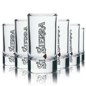 6x Sierra Tequila Glas Shotbecher 2cl SI SIERRA
