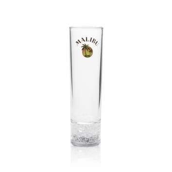 6x Malibu Lik&ouml;r Glas Becher LED Steinchen...
