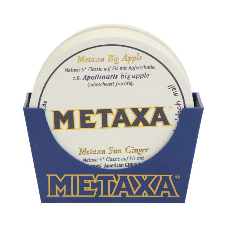 10x Metaxa Brandy Untersetzer Set 10x Aufsteller + 100x Bierdeckel Gläser 