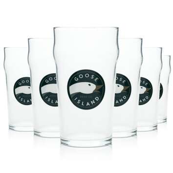 6x Goose Island Bier Glas 0,35l Becher Pint Gläser...