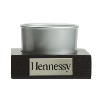 Hennessy Cognac Teelicht Kerze Windlicht Halter Holz Deko Bar Tisch Sammler
