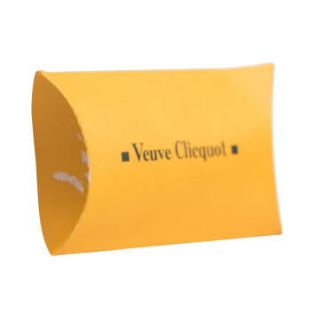 Veuve Clicquot Champagner Schlüsselanhänger Silber Metall Quadrat Orange